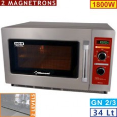 Four micro-ondes 34L inox 1800W - mécanique