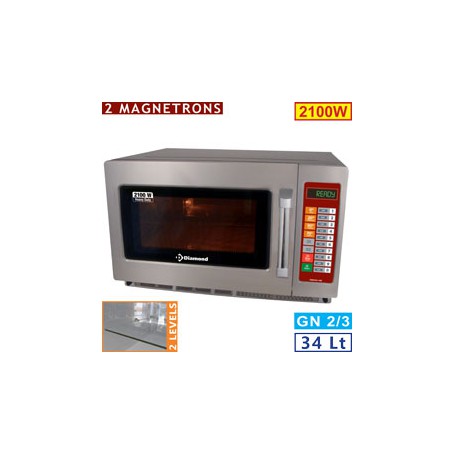 Four micro-ondes 34L inox 2100W - digital