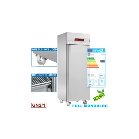 Armoire frigo. 700L - 1 porte GN2/1 - s/ roues