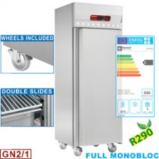 Armoire frigo. 700L - 1 porte GN2/1 - s/ roues