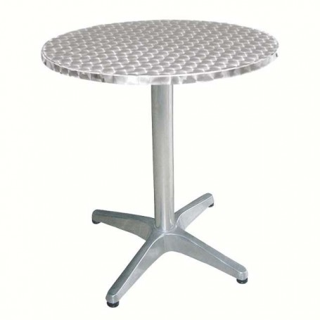 Table bistro ronde en aluminium