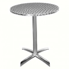 Table bistro escamotable en aluminium