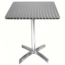 Table bistro escamotable en aluminium