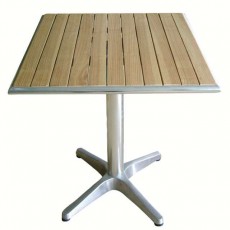 Table bistro carrée en bois de frêne