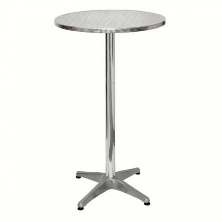 Table haute en aluminium