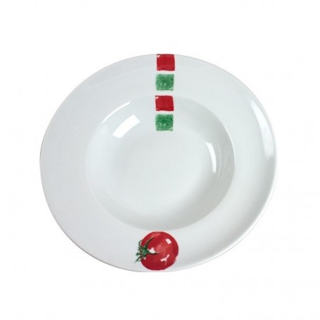 Assiette pasta tomato 17*27,5