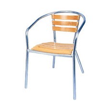 Fauteuils en frêne et aluminium empilables