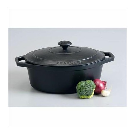 Cocotte ovale noire Chasseur