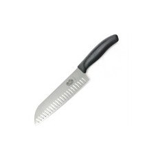 Couteau 17 cm alvéolé noir Victorinox