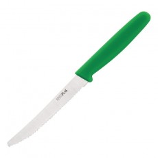 Couteau à tomates denté vert - 10cm